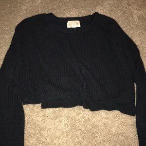 Black Cropped Sweater